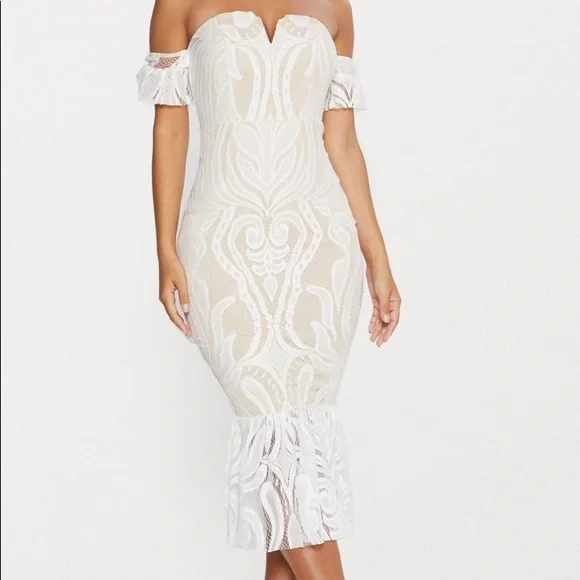 White Midi Dress - Picture 4 of 4